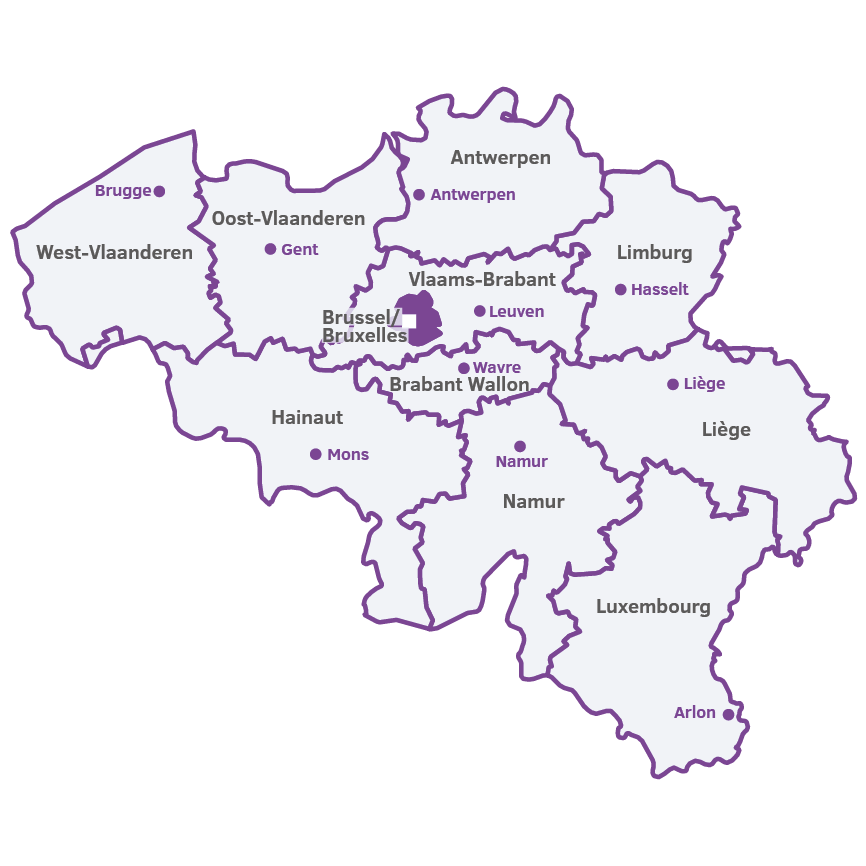 Belgie Heeft 10 Provincies Fedasil Info Informatieplatform Voor Asielzoekers In Belgie